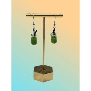 Bubble Tea Boba Milk Tea Dangle Earrings Mini Brand Style Dessert Treat Drink